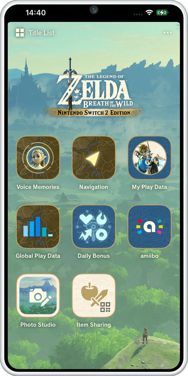 Ukázka aplikace ZELDA NOTES na chytrém telefonu